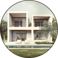 Contemporary villas at Pestana Ferragudo Village in Ferragudo Algarve.